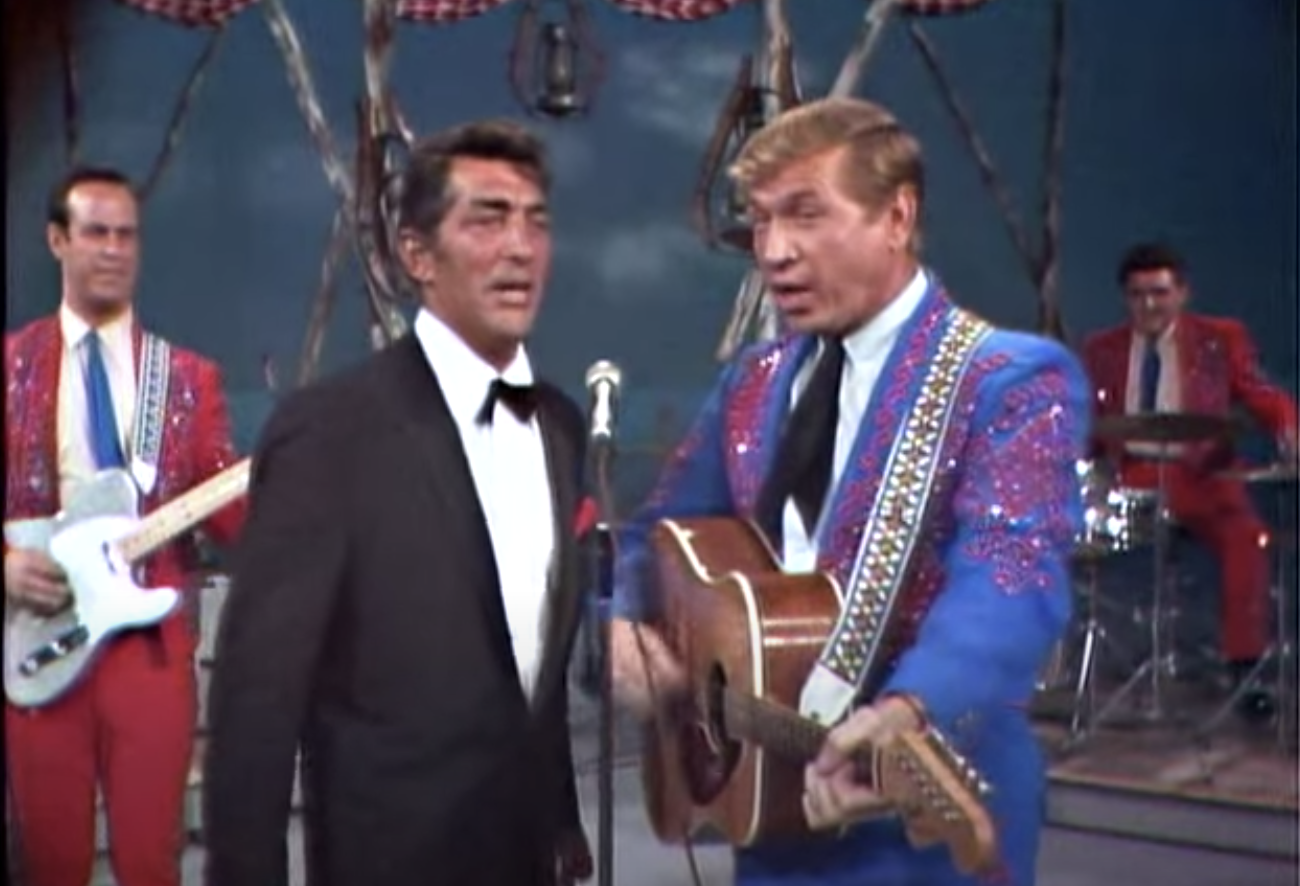 Dean Martin and Buck Owens singing together
